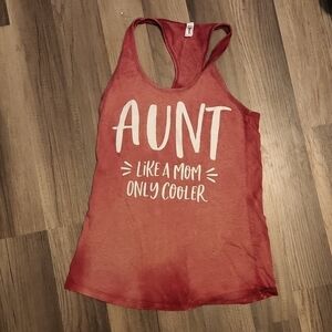 DISTRESSED Tank By Ideal T Size M Aunt Like A Mom But Way Cooler.